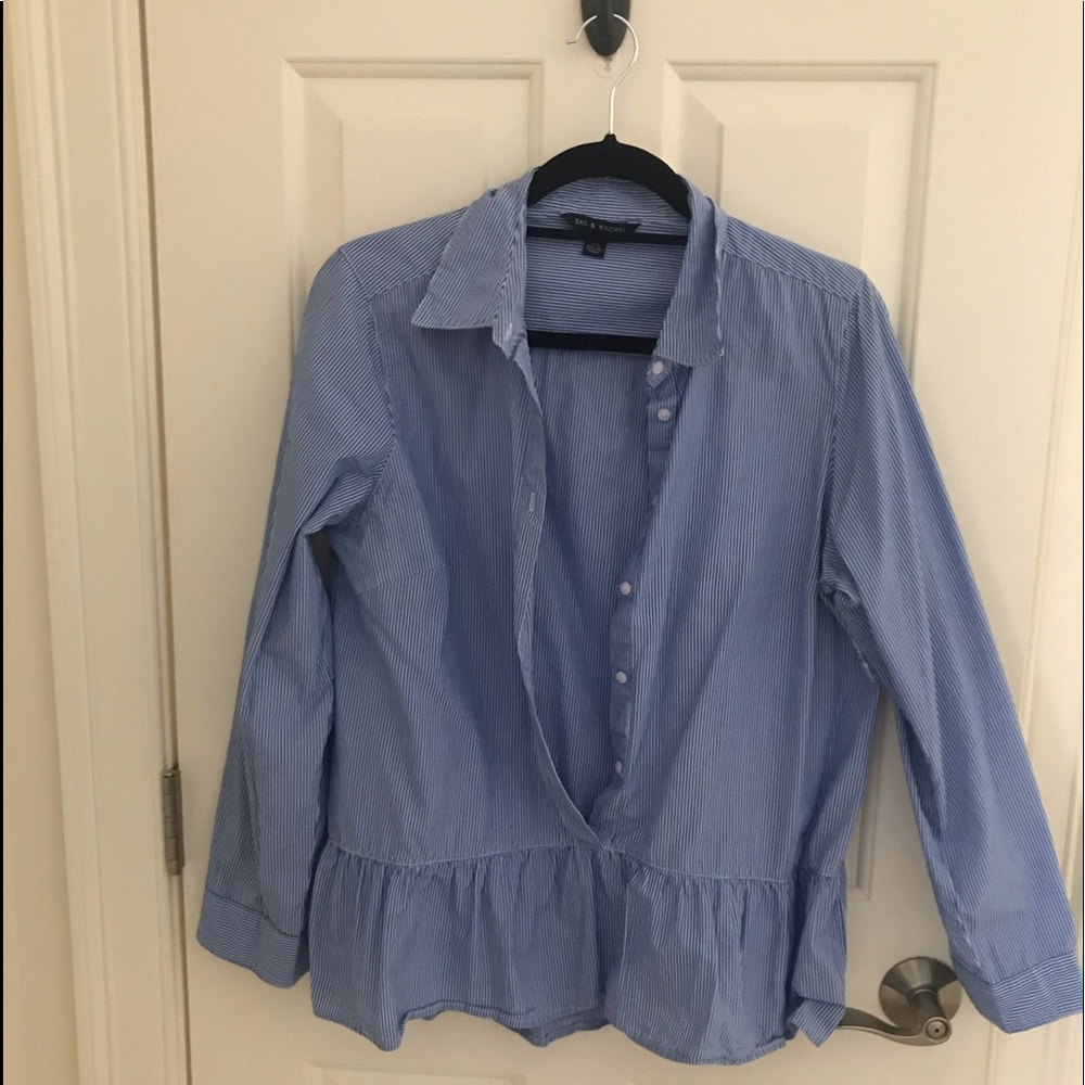 Long sleeve pin striped blouse